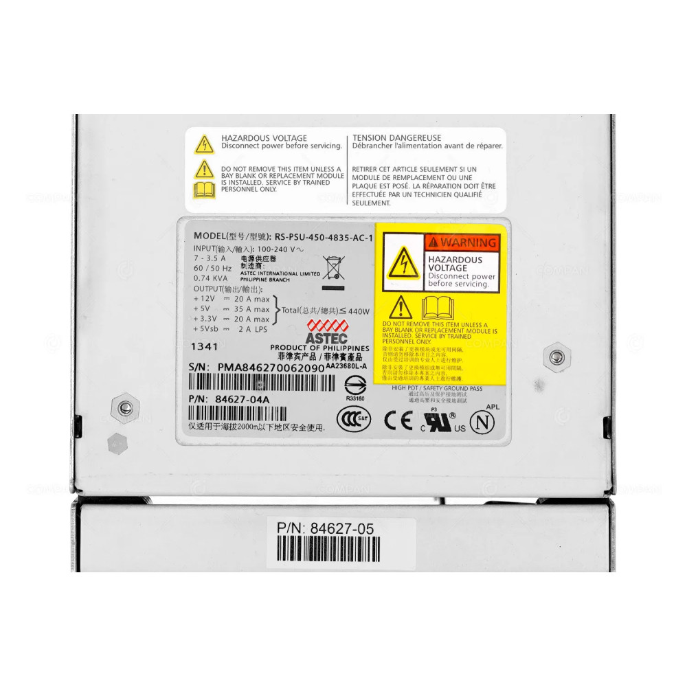 30FFX DELL POWER SUPPLY 450W FOR DELL EQUALLOGIC PS6510